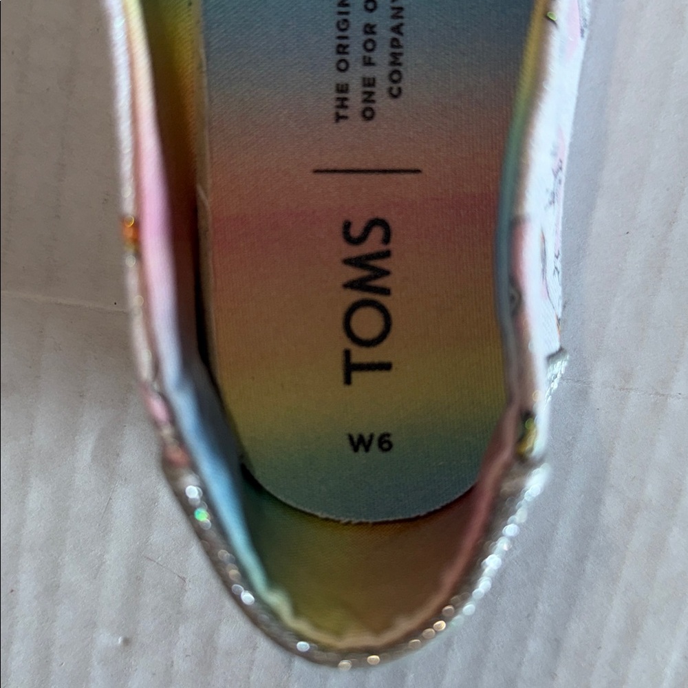 Toms Classic Pastel Glitter Unicorn Alpargata Flats - Picture 11 of 11